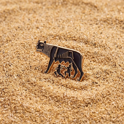 Capitoline Wolf Golden Pin