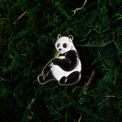 Panda with bamboo
