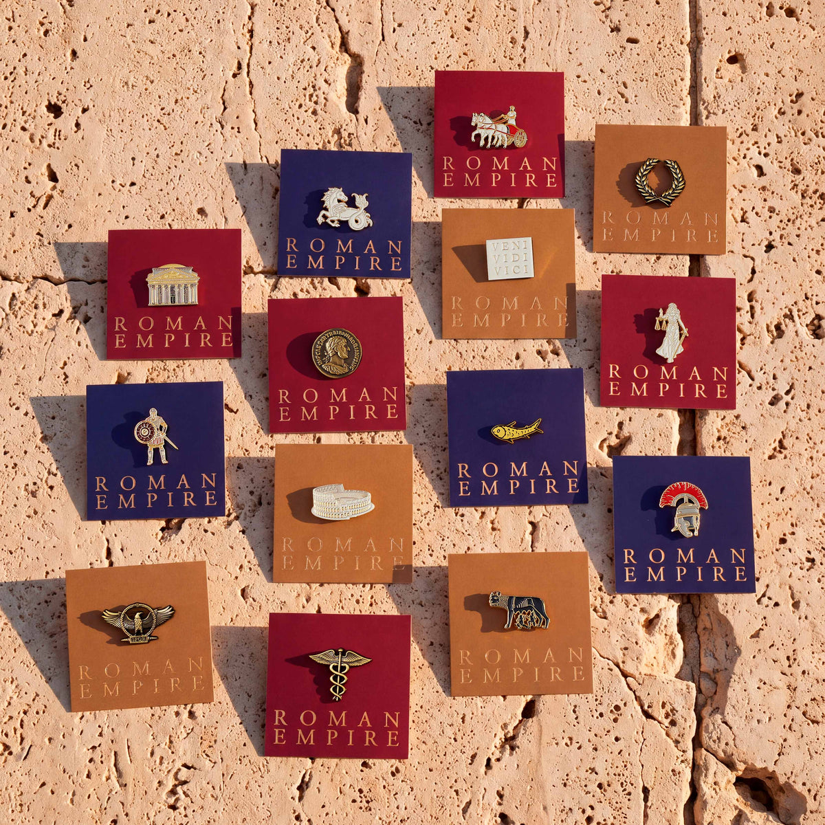Capitoline Wolf Golden Pin